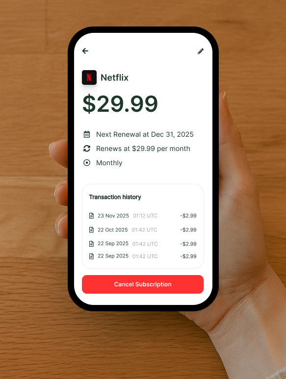 Netflix subscription management